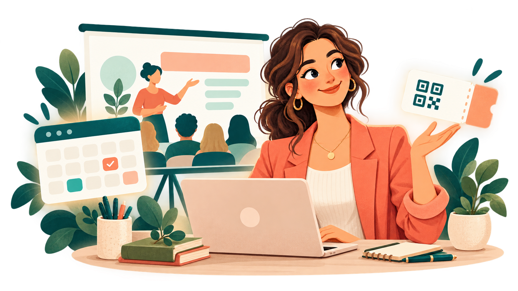 Sarah organisiert ihre Workshops mit PocketShop Plus